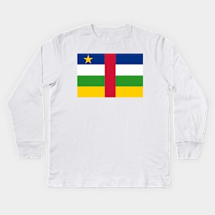 Flag of Central African Republic Kids Long Sleeve T-Shirt